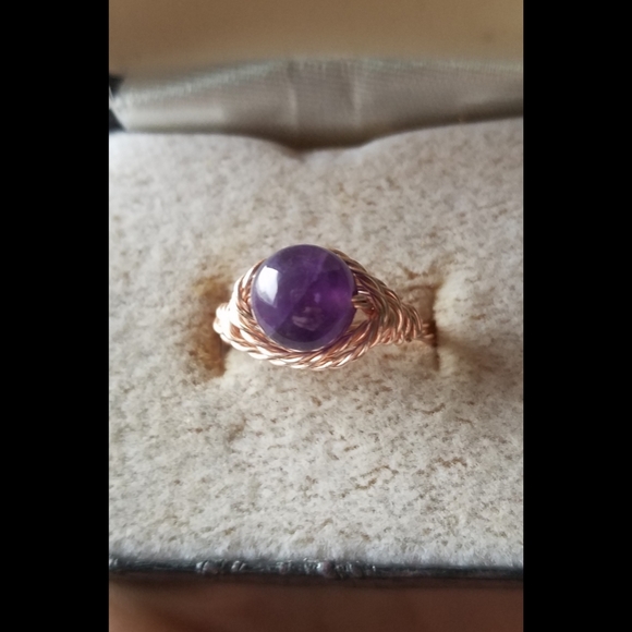 🌙💜 Amethyst Stone Ring - 8 - Picture 7 of 9